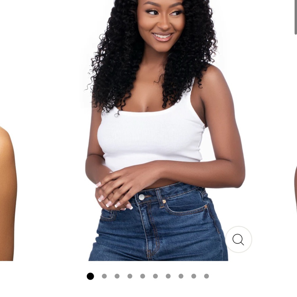 Washed wig not styled